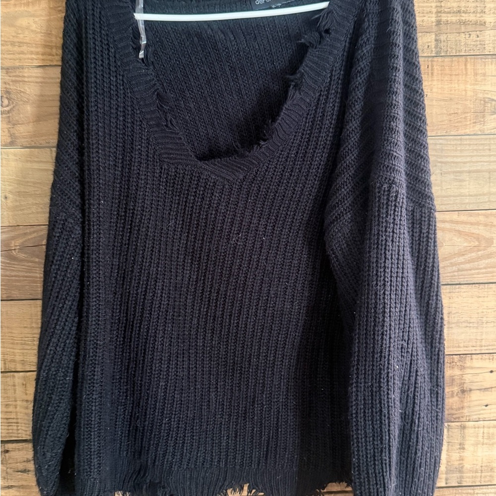 Black V-Neck Sweater